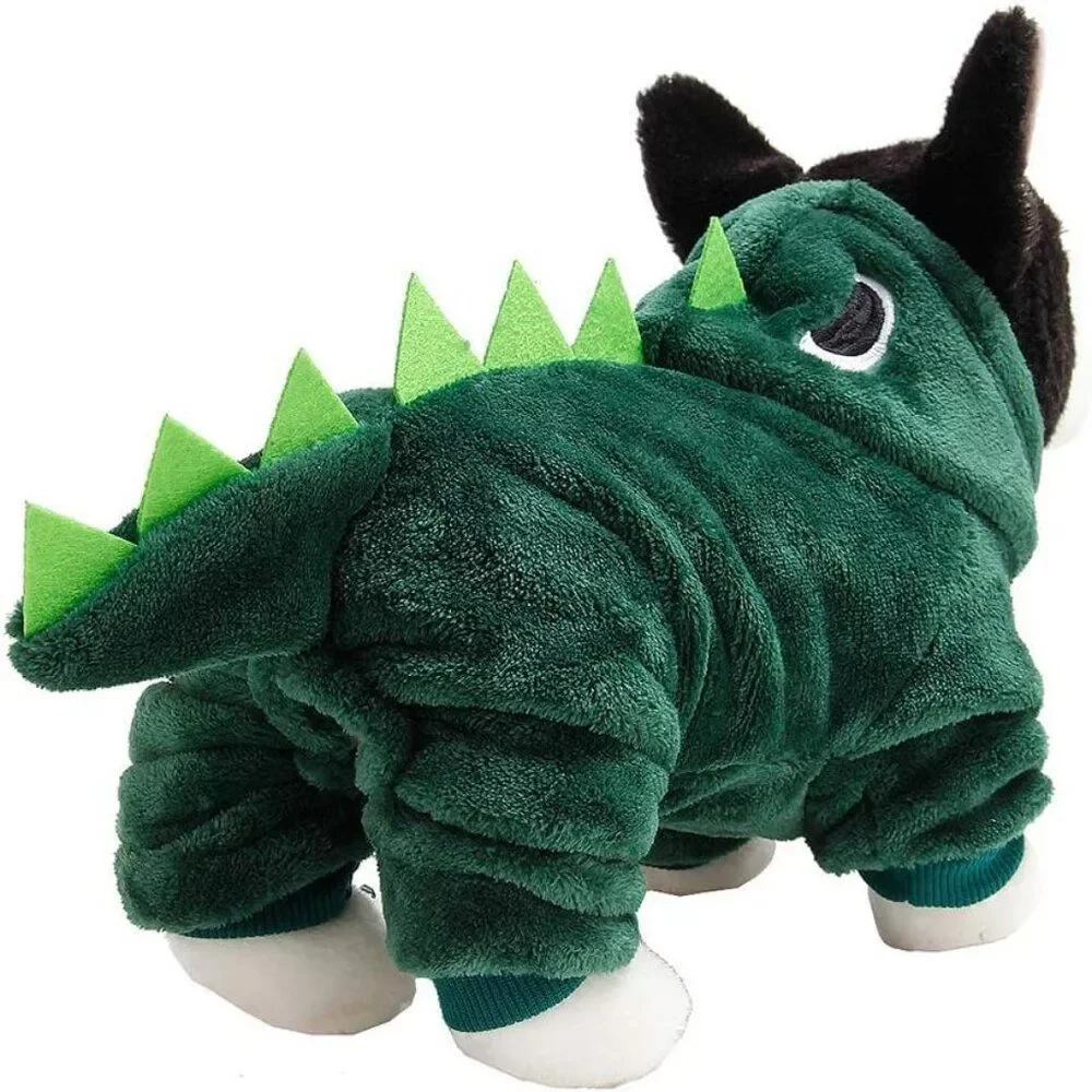 NWT Pet Dog/Puppy Cute Dinosaur Cosplay Costume Hoodie Jumpsuit Onesie Halloween